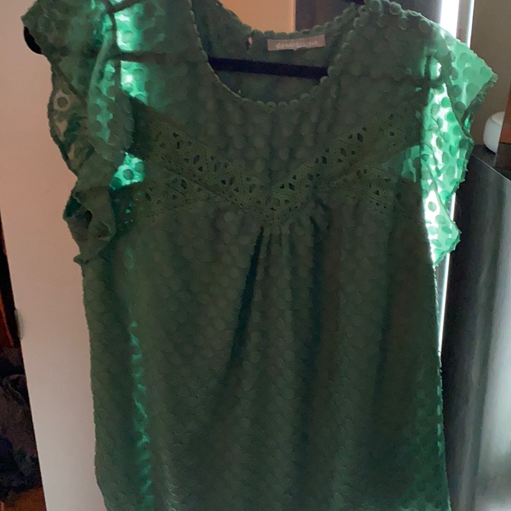 Green lace top